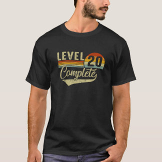 Level 20 Complete Retro Video Gamers Couple 20Th A T-Shirt