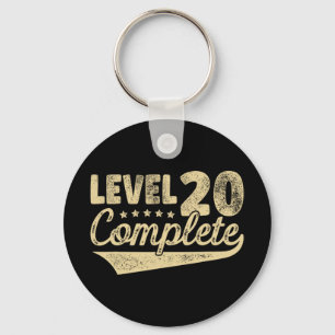 Level 20 Complete Vintage 20th Wedding Anniversary Key Ring