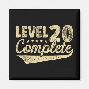 Level 20 Complete Vintage 20th Wedding Anniversary Magnet