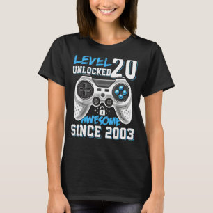 Level 20 Unlocked 20th Birthday Awesome Since 200 T-Shirt