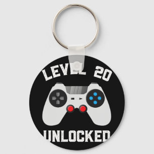 Level 20 Unlocked Funny 20th Wedding Anniversary C Key Ring