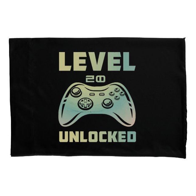 level 20 unlocked pillowcase (Front)