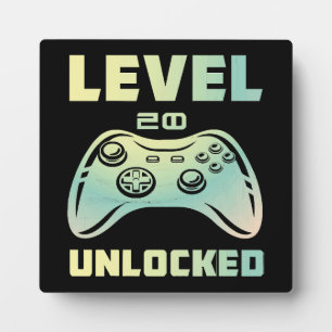 level 20 unlocked plaque