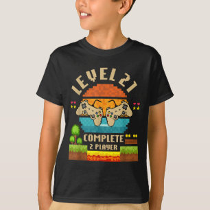 Level 21 Complete 21 Years Anniversary Video Game  T-Shirt