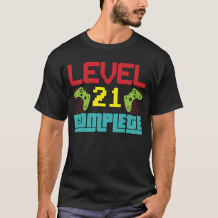 Level 21 Complete Level 21 Unlocked 21 Birthday Vi T-Shirt