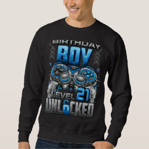 Level 21 Unlocked Awesome Since 2001 21st Birthday Sweatshirt
