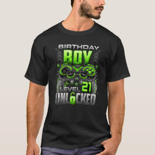 Level 21 Unlocked Awesome Since 2001 21st Birthday T-Shirt