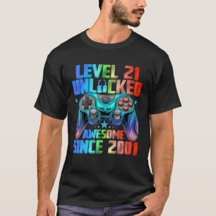 Level 21 Unlocked Awesome Since 2001 21St Birthday T-Shirt