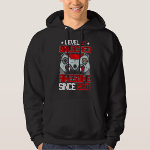 Level 21 Unlocked Awesome Since 2001 Video Game 21 Hoodie