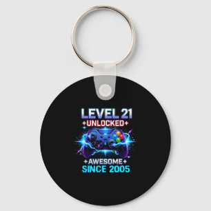 Level 21 Unlocked Awesome Since 2005 21st Birthday Key Ring
