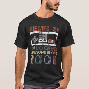 Level 21 Unlocked Birthday 21 Years Old Awesome Si T-Shirt