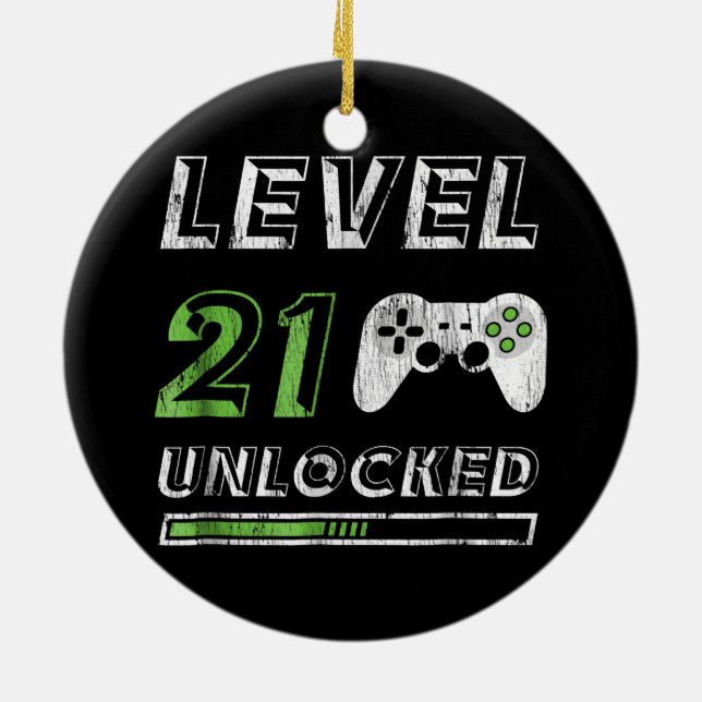 Level 21 unlocked Ceramic Ornament (Back)