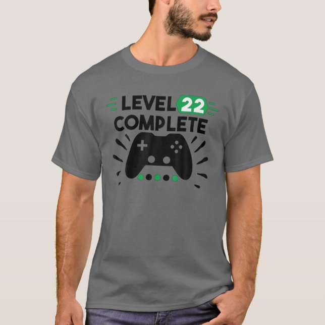Level 22 Complete Tee Game Console Video Gamer 22 (Front)