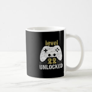 Level 22 Unlocked 22nd Birthday 22 Year Old Gift F Coffee Mug