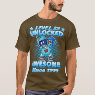 Level 22 Unlocked Awesome Since 1999 Dabbing Astro T-Shirt