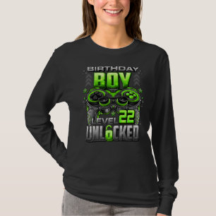 Level 22 Unlocked Awesome Since 2000 22nd Birthday T-Shirt
