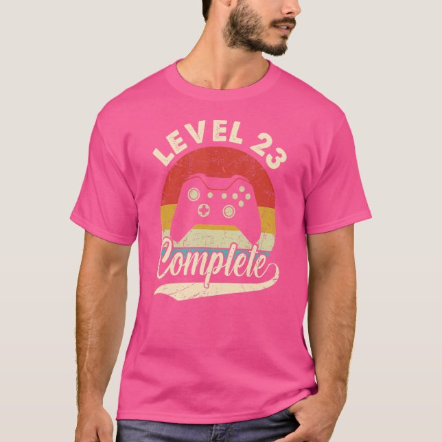 Level 23 Complete   23rd Wedding Aniversary For He T-Shirt (Front)