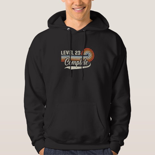Level 23 Complete 23rd Wedding Anniversary For Him Hoodie (Front)