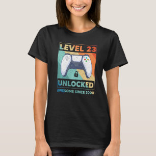 Level 23 Unlocked 23rd Birthday Girls Boys Since T-Shirt