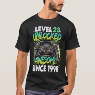 Level 23 Unlocked Awesome Since 1998 23rd Birthday T-Shirt