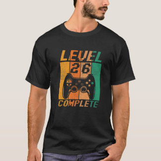 Level 26 Complete Awesome 1996 Video Gamer 26 Year T-Shirt