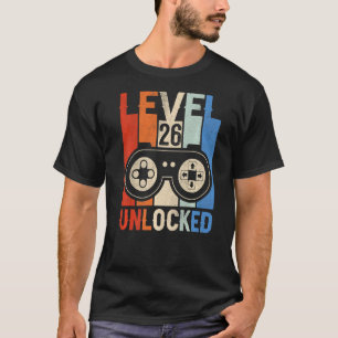 Level 26 Unlocked Shirt Funny Video Gamer 26th Bir
