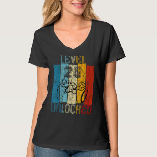 Level 26 Unlocked Shirt Funny Video Gamer 26th Bir