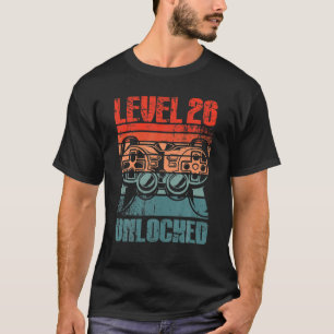 Level 26 Unlocked Video Gamer Lovers 26Th Birthday T-Shirt