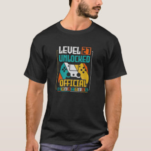 Level 27 Unlocked 27th Birthday Gamer 27 Year Old T-Shirt