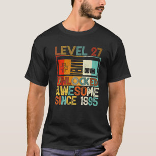 Level 27 Unlocked Awesome Since 1995 27Th Birthday T-Shirt