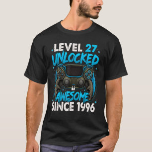 Level 27 Unlocked Awesome Since 1996 27th Birthday T-Shirt
