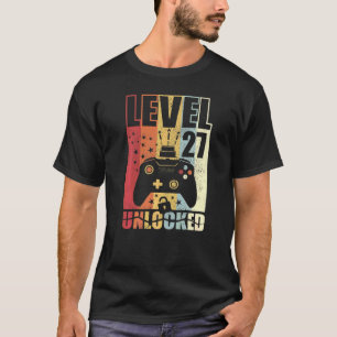 Level 27 Unlocked Birthday Level Up 27th Birthday T-Shirt