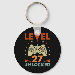 Level 27 Unlocked Video Gamer 27th Birthday 27 Yea Key Ring