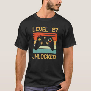 Level 27 Unlocked Video Gamer - 27Th Birthday Gift T-Shirt