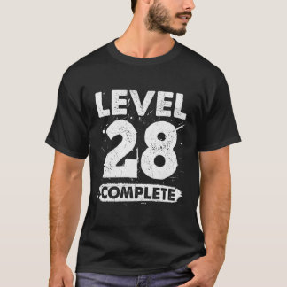 Level 28 Complete 28Th Wedding Anniversary 28 Year T-Shirt
