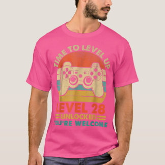 Level 28 Complete Vintage 1994 Gamer Video Games 2 T-Shirt