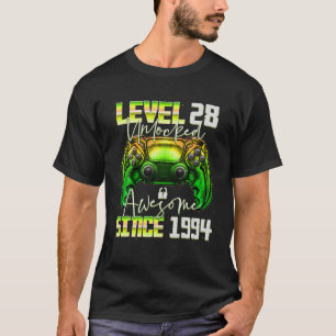 Level 28 Unlocked Awesome Since 1994 28Th Birthday T-Shirt