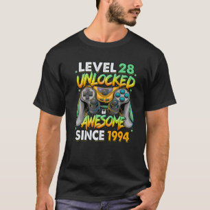 Level 28 Unlocked Awesome Since 1994 28Th Birthday T-Shirt