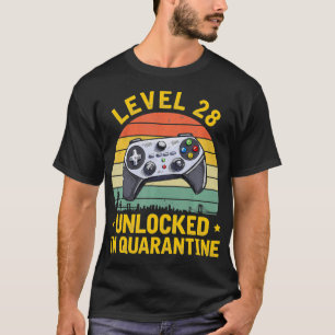 Level 28 Unlocked Video Gamer 28th 1992 Birthday Q T-Shirt