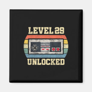 Level 29 Unlocked 29 Year Old Gift Funny Gamer 29t Magnet