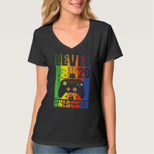 Level 29 Unlocked Birthday Level Up 29th Birthday  T-Shirt