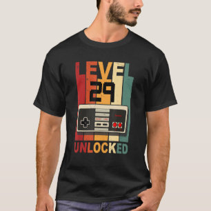 Level 29 Unlocked Shirt Video Gamer 29th Birthday
