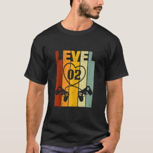 Level 2 Best  For Gamer Couple 2nd Wedding Anniver T-Shirt