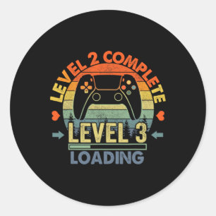 Level 2 Complete 2 Anniversary Gift 2nd Wedding An Classic Round Sticker