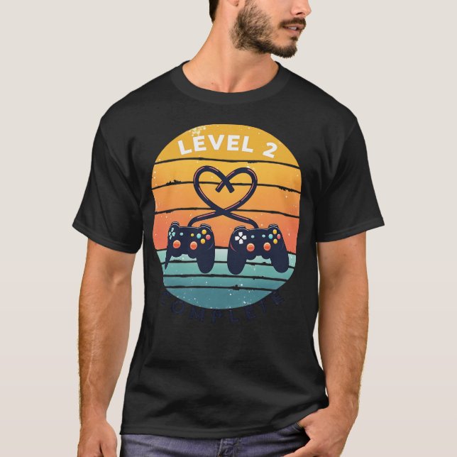 Level 2 Complete - 2th Wedding Anniversary Gift Vi T-Shirt (Front)