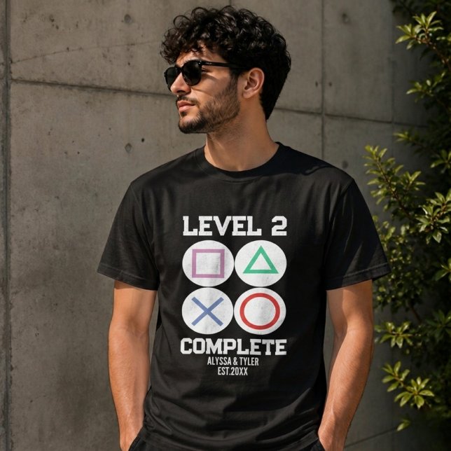 Level 2 Complete Gamer Couple Matching T-Shirt (Creator Uploaded)