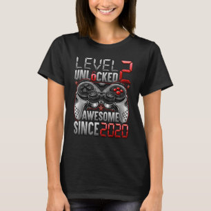 Level 2 Unlocked Awesome Since 2020 2nd Birthday T-Shirt