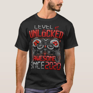 Level 2 Unlocked Awesome Since 2020 2nd Birthday T-Shirt