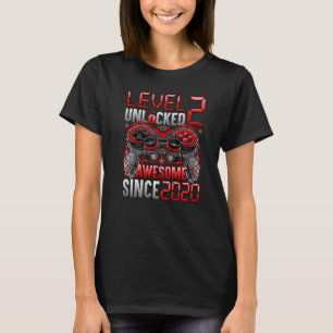 Level 2 Unlocked Awesome Since 2020 2nd Birthday T-Shirt