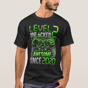 Level 2 Unlocked Awesome Since 2020 2nd Birthday   T-Shirt